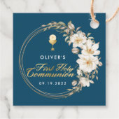 Elegant First Heilige Communie Bedankjes Labels (Achterkant)