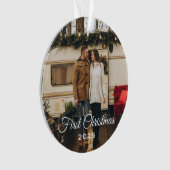 Elegant First Kerstfoto Keepomwille Ornament (voorkant)