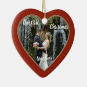 Elegant First Kerstmis Together Photo Ornament (Rechts)
