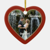 Elegant First Kerstmis Together Photo Ornament (Voorkant)