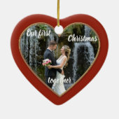 Elegant First Kerstmis Together Photo Ornament (Achterkant)