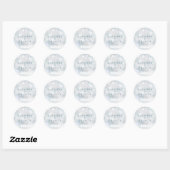 Elegant First Snowflakes Winter Wedding Ronde Sticker (Vel)
