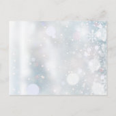 Elegant First Snowflakes Winter Wedding Uitnodiging Briefkaart (Achterkant)