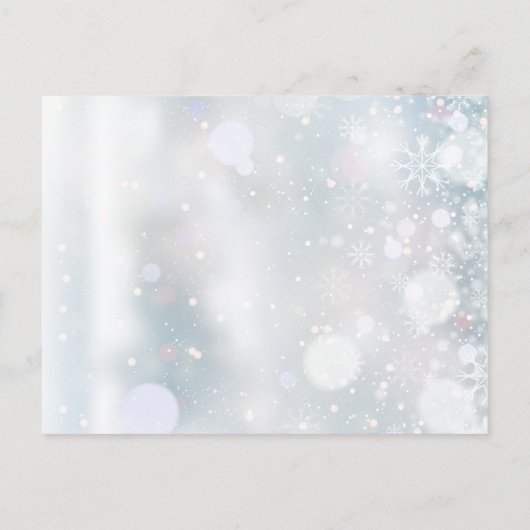 Elegant First Snowflakes Winter Wedding Uitnodiging Briefkaart (Achterkant)