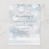 Elegant First Snowflakes Winter Wedding Uitnodiging Briefkaart (Voorkant)