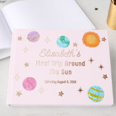 Elegant First Trip Around The Sun Girl's Birthday Gastenboek