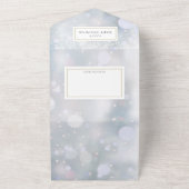 Elegant First Winter Snowflakes Baby shower All In One Uitnodiging (Buitenkant)