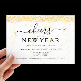 Elegant Fizz Oudejaarsavond feest Kaart