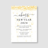 Elegant Fizz Oudejaarsavond feest Kaart