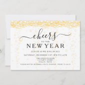 Elegant Fizz Oudejaarsavond feest Kaart (Voorkant)