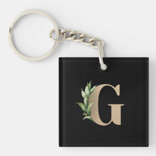 Elegant flacon monogram letter G Sleutelhanger