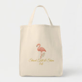 Elegant Flamingo Art with Soft Pastel Quote Tote Bag (Voorkant)