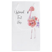 Elegant Flamingo Gift Bag Klein Cadeauzakje (Achterkant)