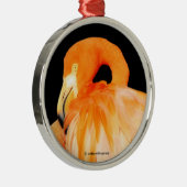 Elegant Flamingo in de zomerzon Metalen Ornament (Rechts)