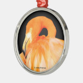 Elegant Flamingo in de zomerzon Metalen Ornament (Links)
