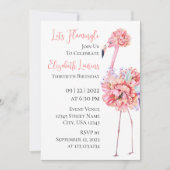 Elegant Flamingo Invitation Aankondiging (Voorkant)