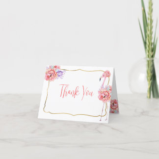 Elegant Flamingo Note Card Bedankkaart