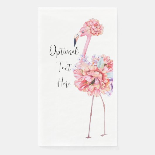 Elegant Flamingo Party Napkin Servet (Voorkant)
