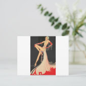 Elegant Flapper Briefkaart (Staand voorkant)