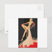 Elegant Flapper Briefkaart (Voorkant / Achterkant)