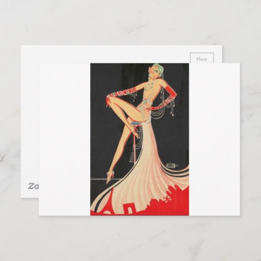 Elegant Flapper Briefkaart (Voorkant / Achterkant)