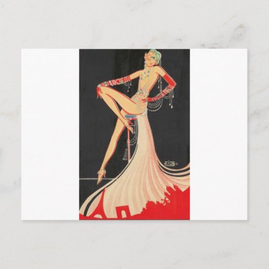 Elegant Flapper Briefkaart (Voorkant)