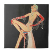 Elegant Flapper Tegeltje (Voorkant)