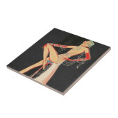 Elegant Flapper Tegeltje (Zijkant)