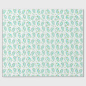 Elegant Flat Green Modern Botanical Lemon Cadeaupapier (Vlak)