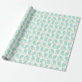 Elegant Flat Green Modern Botanical Lemon Cadeaupapier (Uitgerold)