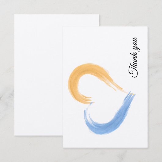 Elegant Flat Hartelijk dank Bedankkaart (Voorkant / Achterkant)