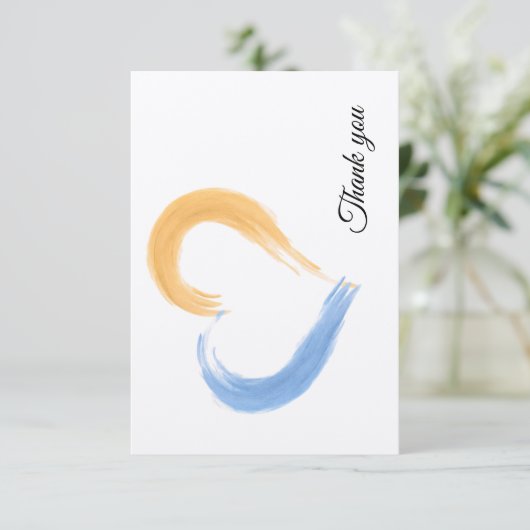 Elegant Flat Hartelijk dank Bedankkaart (Staand voorkant)