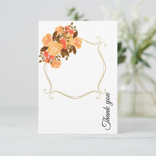 Elegant Flat Hartelijk dank Bedankkaart (Staand voorkant)
