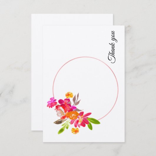 Elegant Flat Hartelijk dank Bedankkaart (Voorkant / Achterkant)