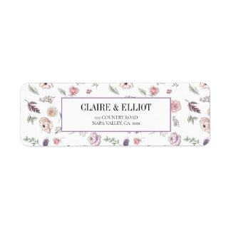 Elegant Flat Modern Botanical Green Weddin Etiket