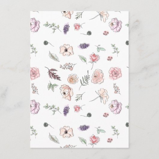 Elegant Flat Modern Botanical Green Weddin Menu (Achterkant)