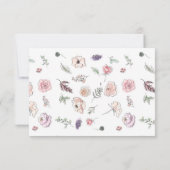 Elegant Flat Modern Botanical Green Wedding Kaart (Achterkant)