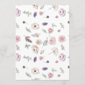 Elegant Flat Modern Botanical Green Wedding Menu (Achterkant)