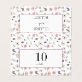 Elegant Flat Modern Botanical Green Wedding Table Kaart (Buitenkant ongevouwen)