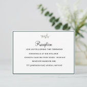 Elegant Flat Modern Botanical Greenery Wedding Kaart (Staand voorkant)