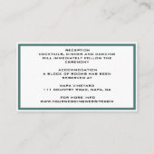 Elegant Flat Modern Botanisch Groen Informatiekaartje (Achterkant)