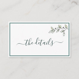 Elegant Flat Modern Botanische Groene Enclosure Ca Informatiekaartje