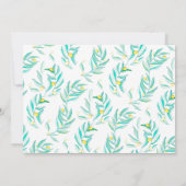 Elegant Flat Modern Botanische Notitiekaarten (Achterkant)