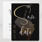 Elegant Flat Save the Date Kaart (Voorkant / Achterkant)