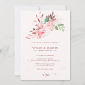 Elegant Flawless Sakura Roze Droom Bruiloft Kaart (Voorkant)