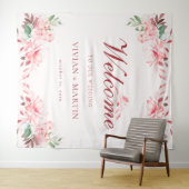 Elegant Flawless Sakura Roze Droom Bruiloft Welkom Wandkleed (In Situ (horizontaal))