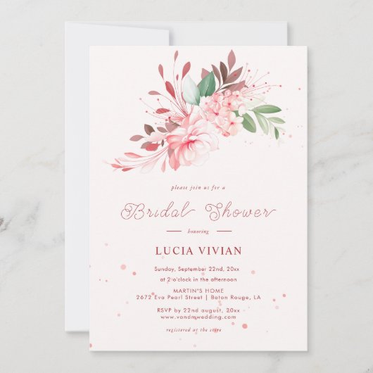 Elegant Flawless Sakura Roze Droom Vrijgezellenfee Kaart (Voorkant)