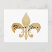 Elegant Fleur de Lis Bedankt Briefkaart (Voorkant)