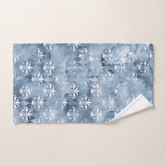 Elegant Fleur-de-Lis -  Blauw Frans Handdoek (Handdoek)