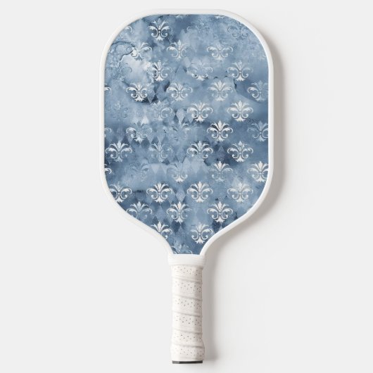 Elegant Fleur-de-Lis -  Blauw Frans Pickleball Paddle (Voorkant)
